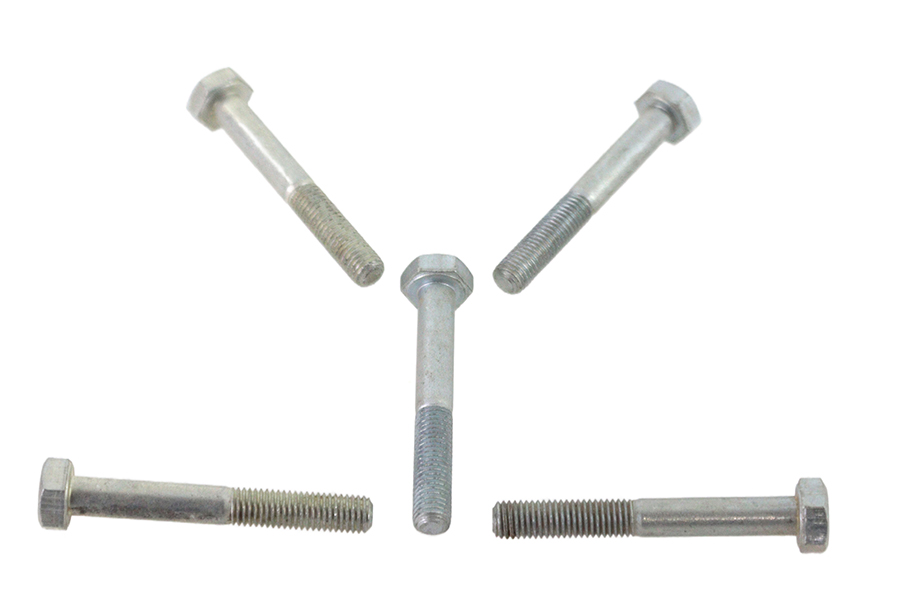 Zinc Hex Cap Bolts 1/4 inch-28 x 1-7/8 inch fits Harley Davidson