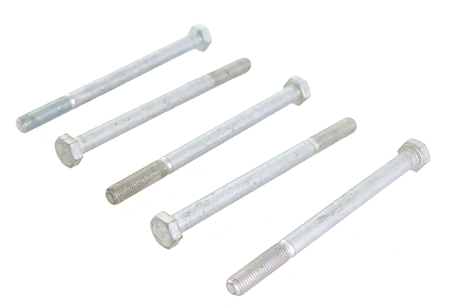 Zinc Hex Cap Bolts 5/16 inch-24 x 4-1/4 inch fits Harley Davidson