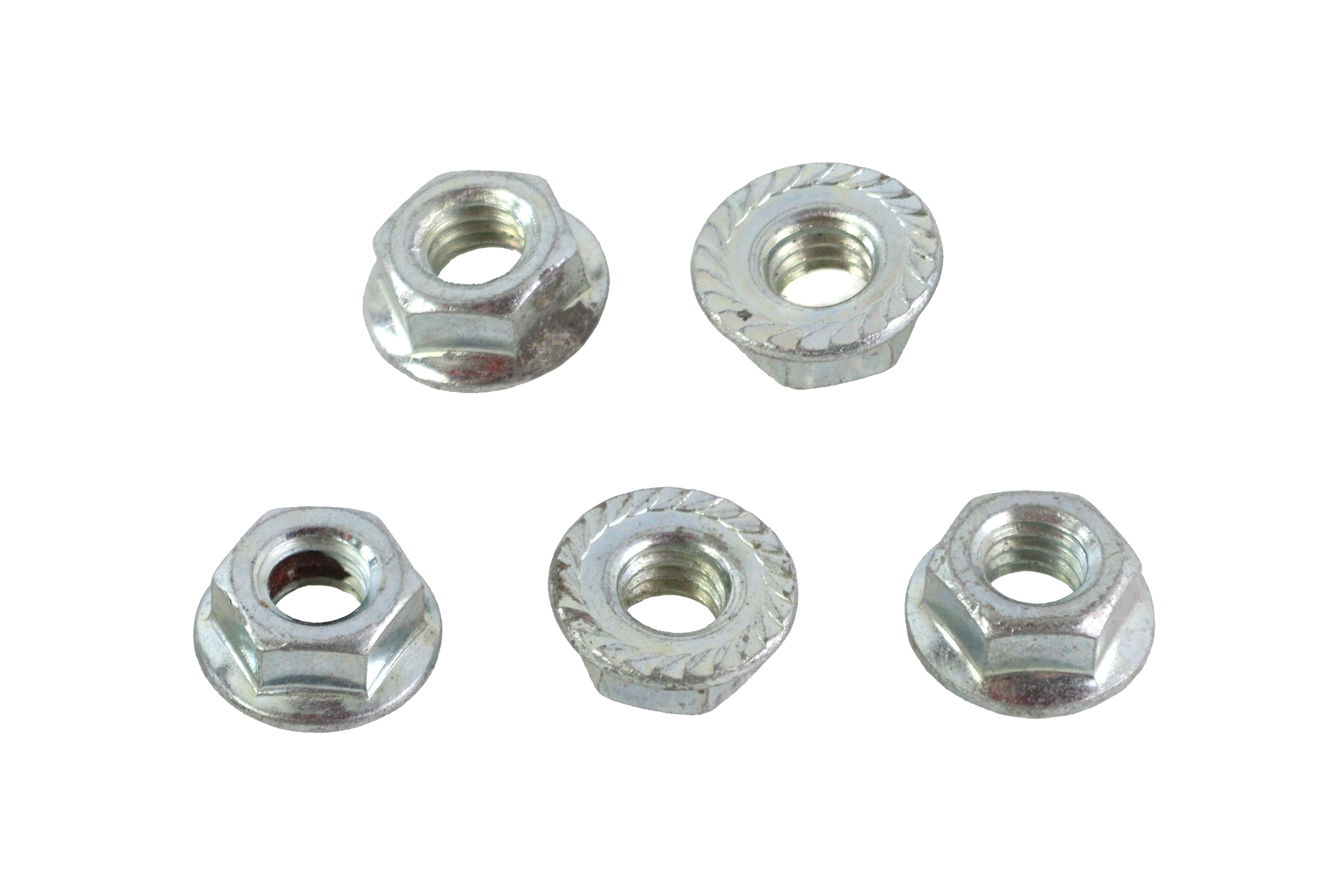 Serrated Hex Flange Nuts 5/16"-24 Zinc