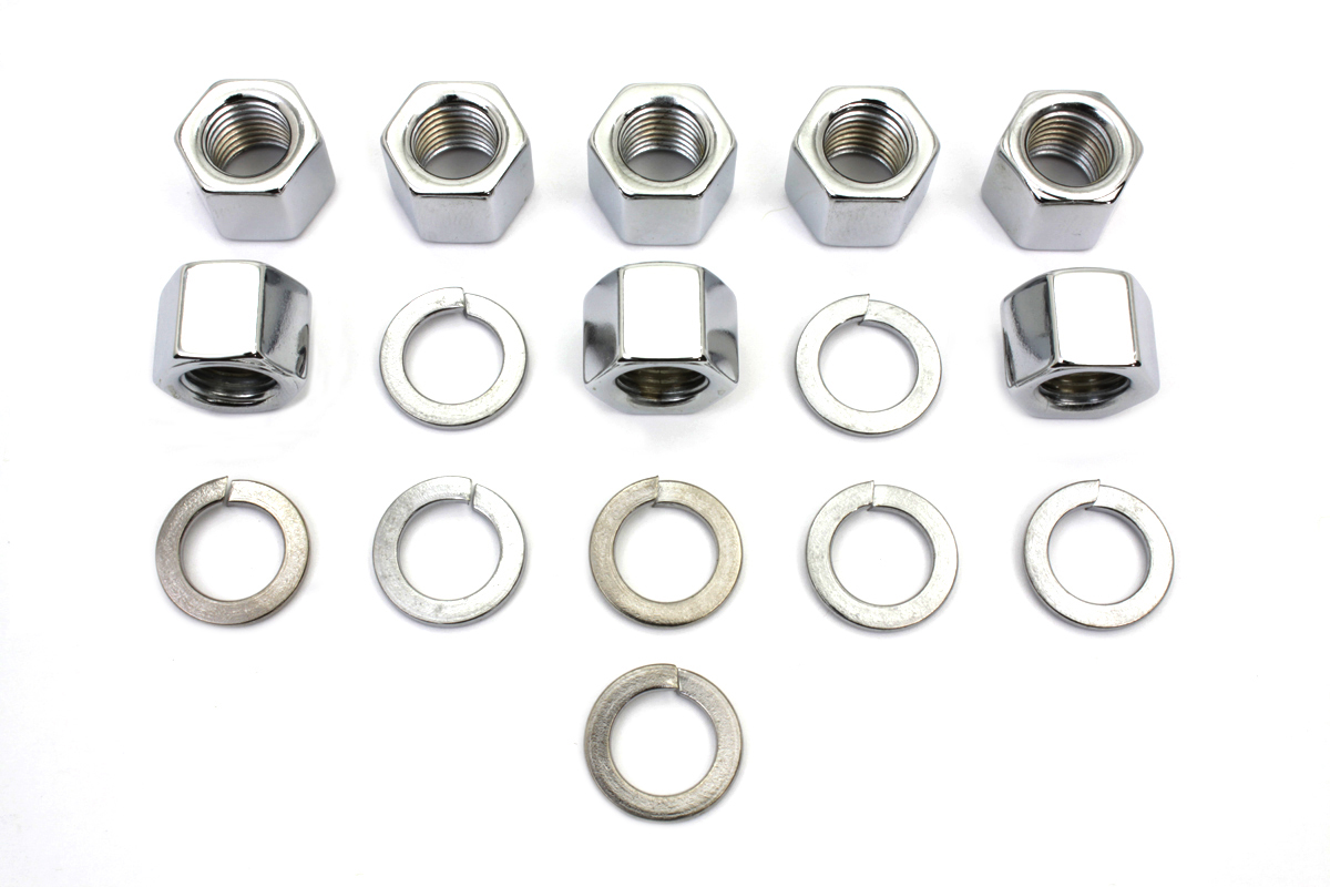 Chrome Cylinder Base Nuts and Washers