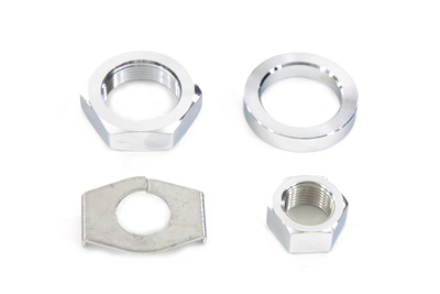 Chrome Rear Axle Nut and Lock Kit