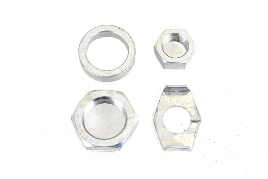 Cadmium Rear Axle Nut and Lock Kit
