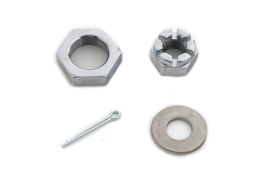 Chrome Front Axle Nut Kit