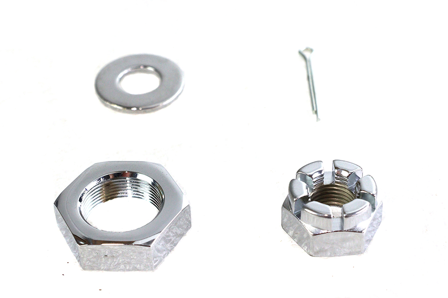 Chrome Front Axle Nut Kit