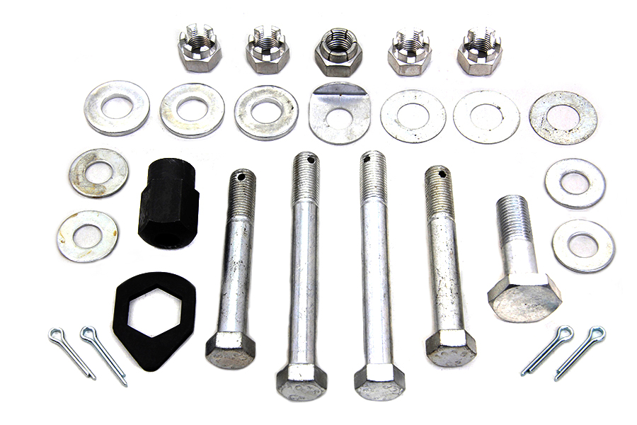 Cadmium Upper and Lower Motor Mount Bolt Kit