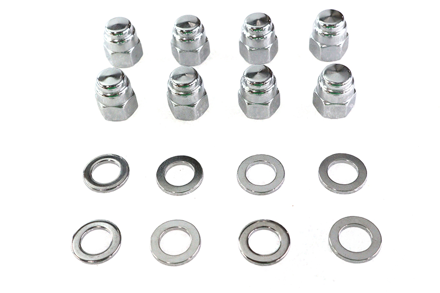 Cylinder Base Nut Kit Cap Chrome