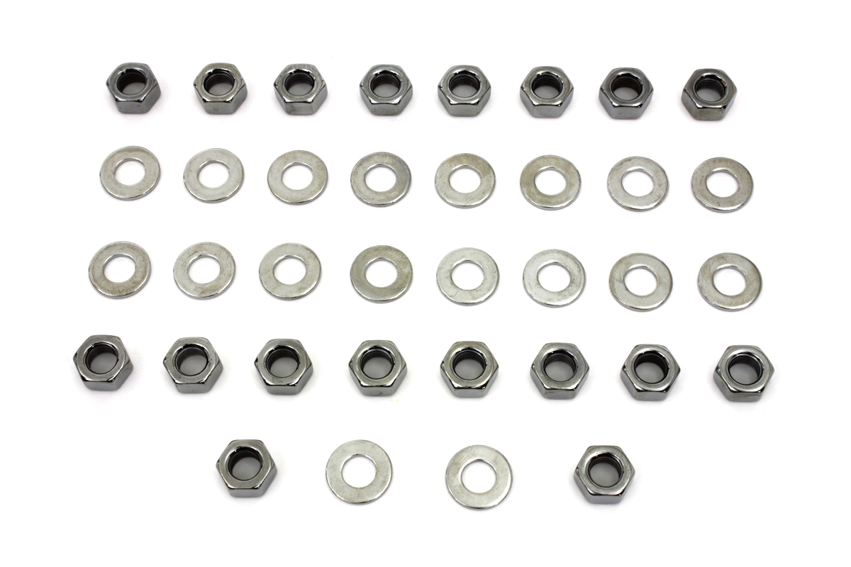 Chrome Rocker Box Hex Nuts