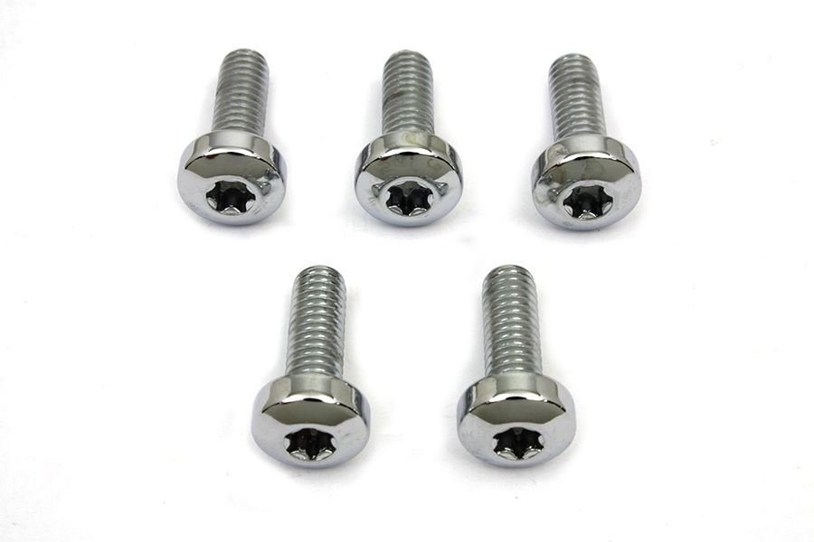 Chrome Front Brake Disc Bolt Set
