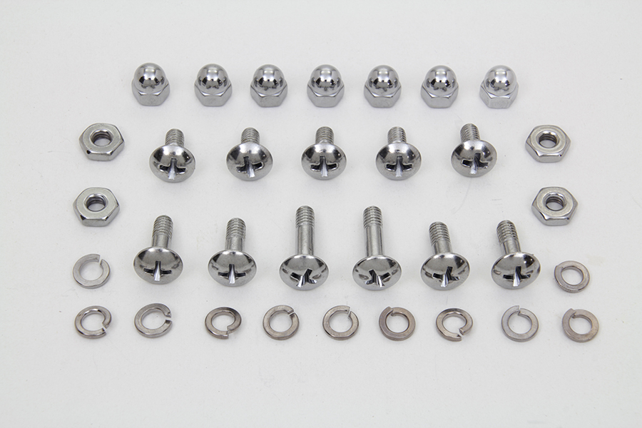 Windshield Mounting Screw Set Chrome