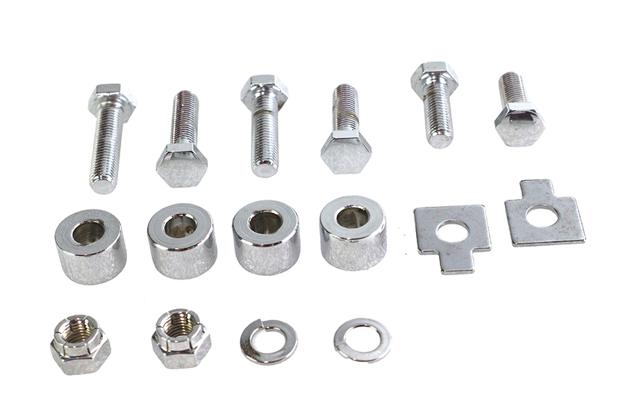 Chrome Oil Tank Bracket Mount Kit