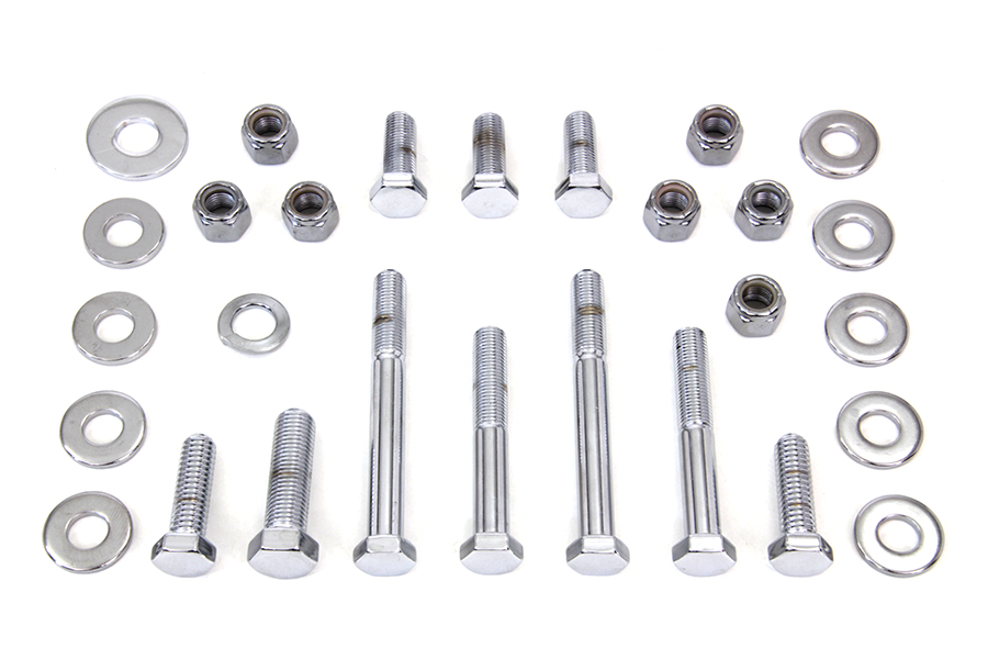 Upper and Lower Chrome Engine Bolts
