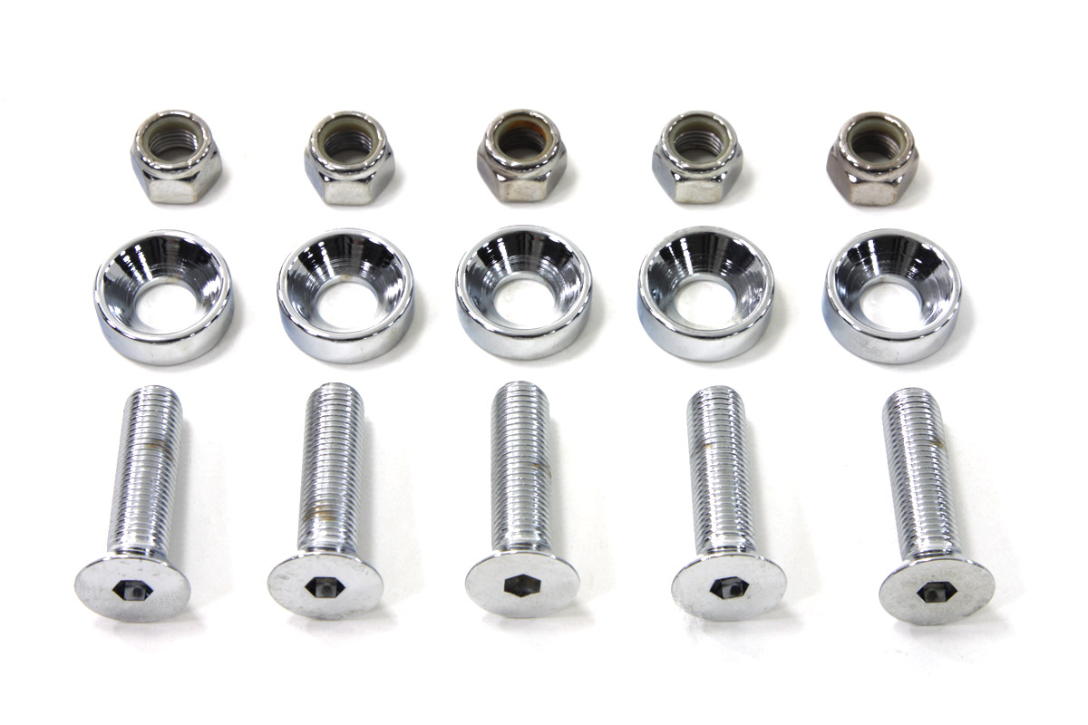 *UPDATE Pulley Bolt, Nut and Washer Kit Chrome