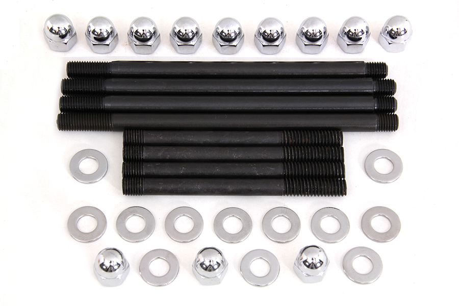 Chrome Engine Case Acorn Bolt Kit