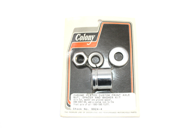 Front Axle Spacer Kit Groove Style Chrome
