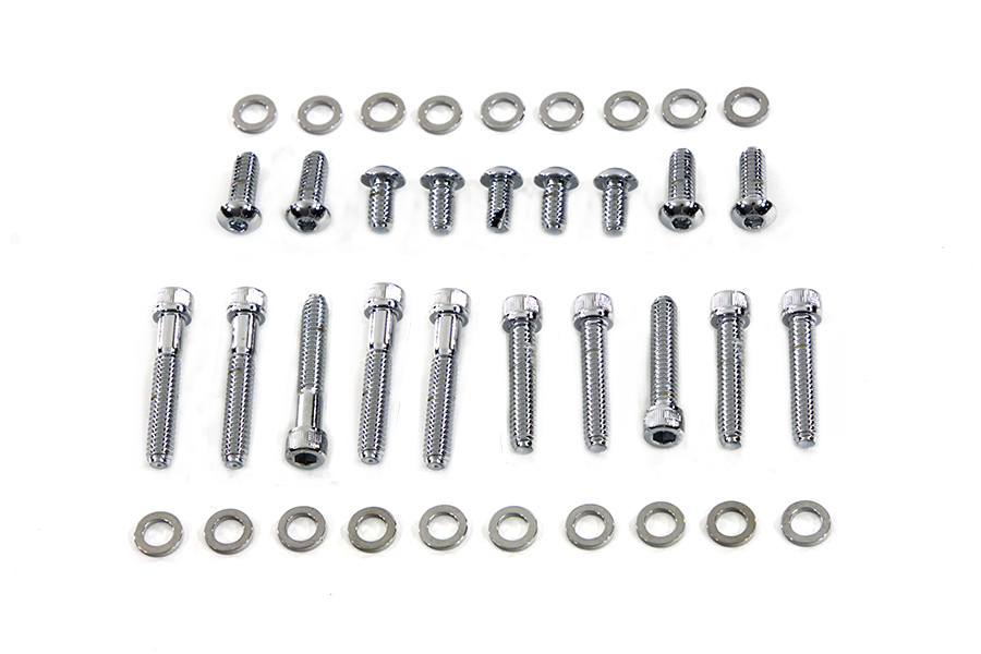 Primary Cover Screw Kit Knurled Chrome