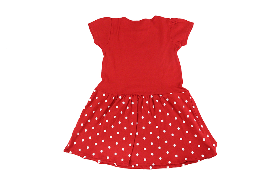 Red Polka Dot Motorcyclepedia Dress Kid 5/6